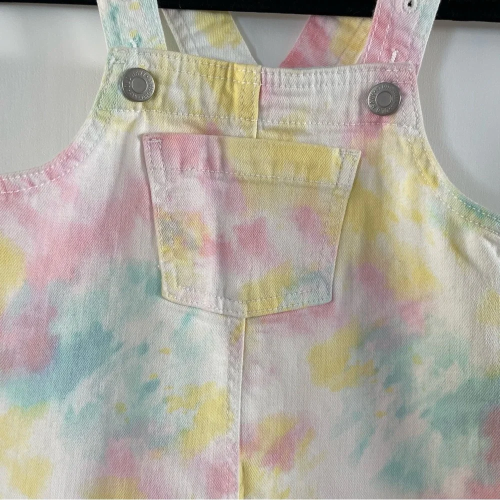 Old Navy girls Tie Dye shift skirt overall dress pastel colors toddler 5T